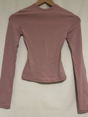 Skims Cotton Jersey Red Longsleeve Top